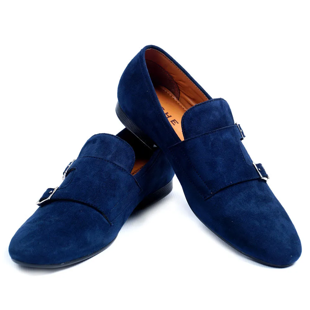 NICHE Blue Velvet Double Monk SLIP-ONS