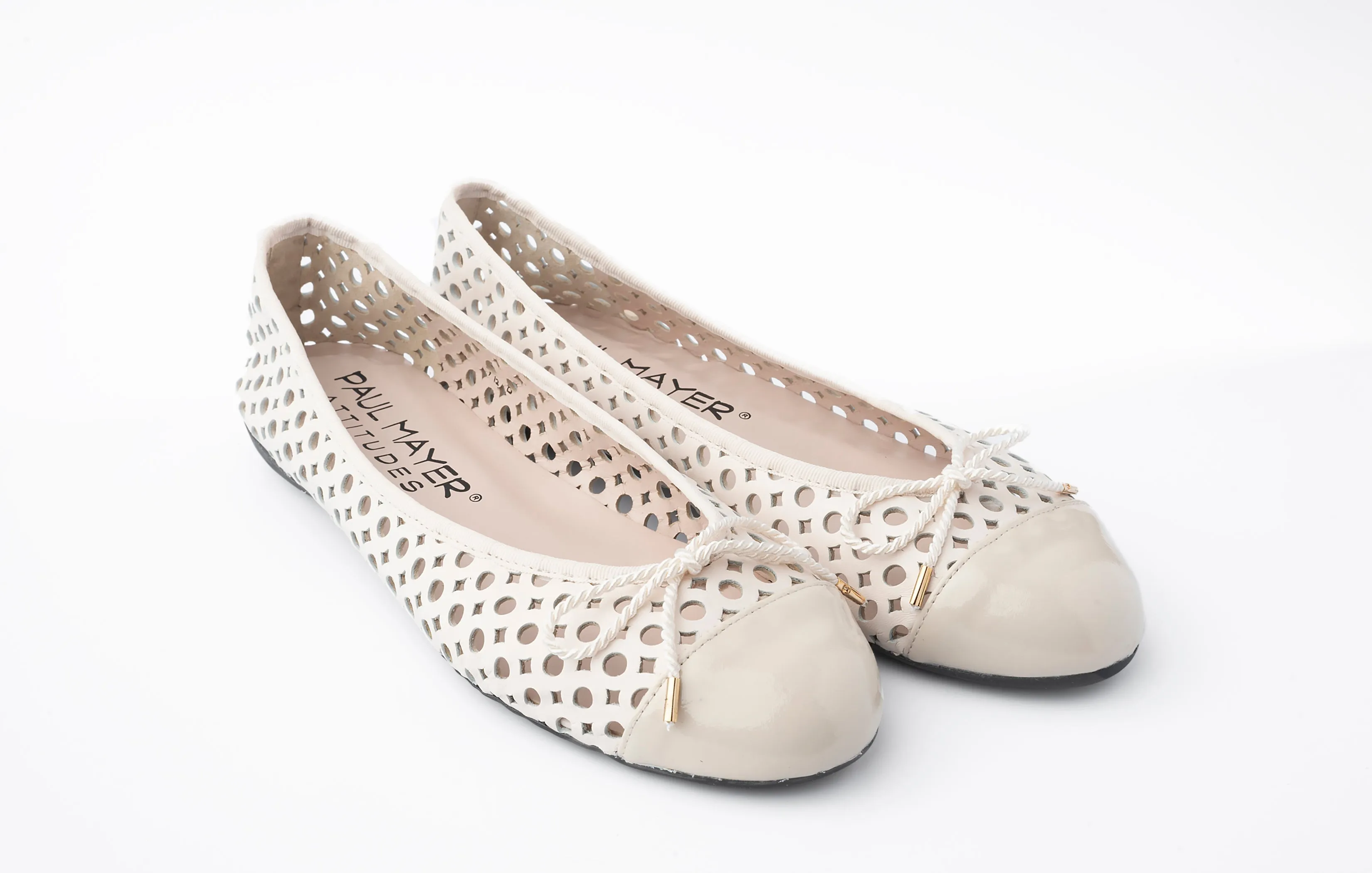 PAUL MAYER - BRANDY - SIZE 10 - PATENT MARFIL NAPPA MARFIL
