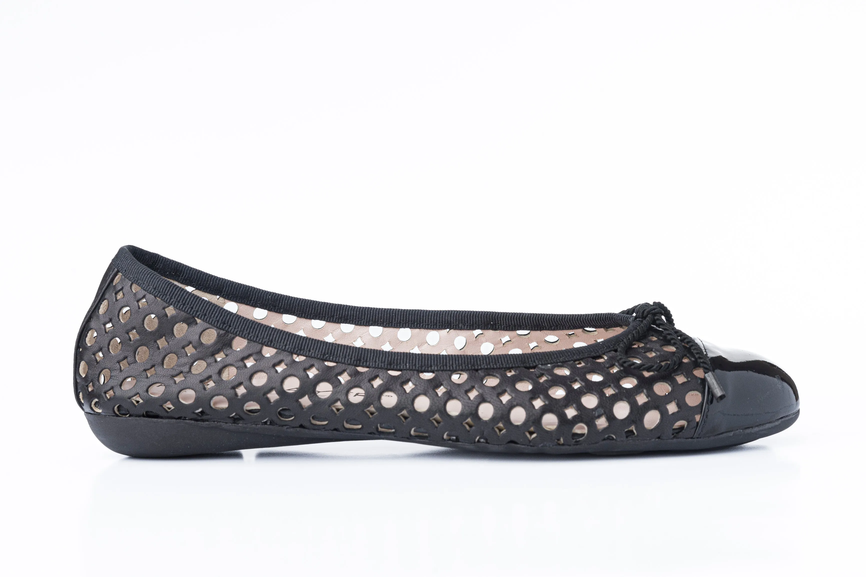 PAUL MAYER - BRANDY - SIZE 8.5 - PATENT BLACK NAPPA BLACK