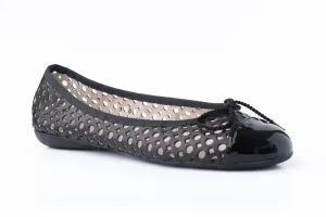 PAUL MAYER - BRANDY - SIZE 8.5 - PATENT BLACK NAPPA BLACK