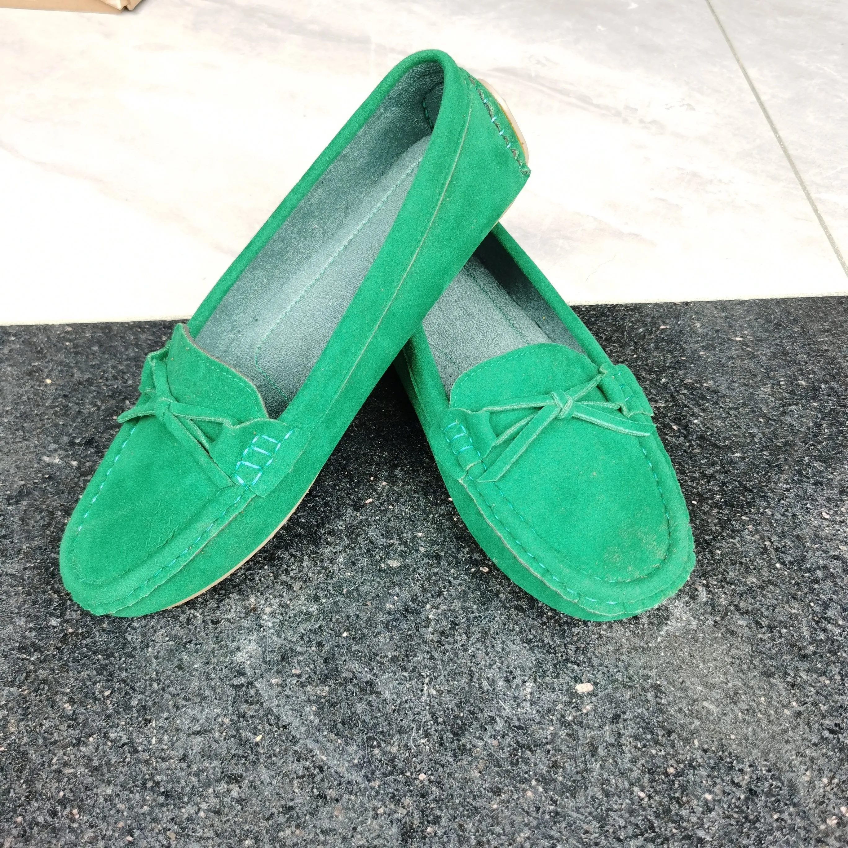 Retro loafers met een lusdetail, ronde tenen slip-on schoenen