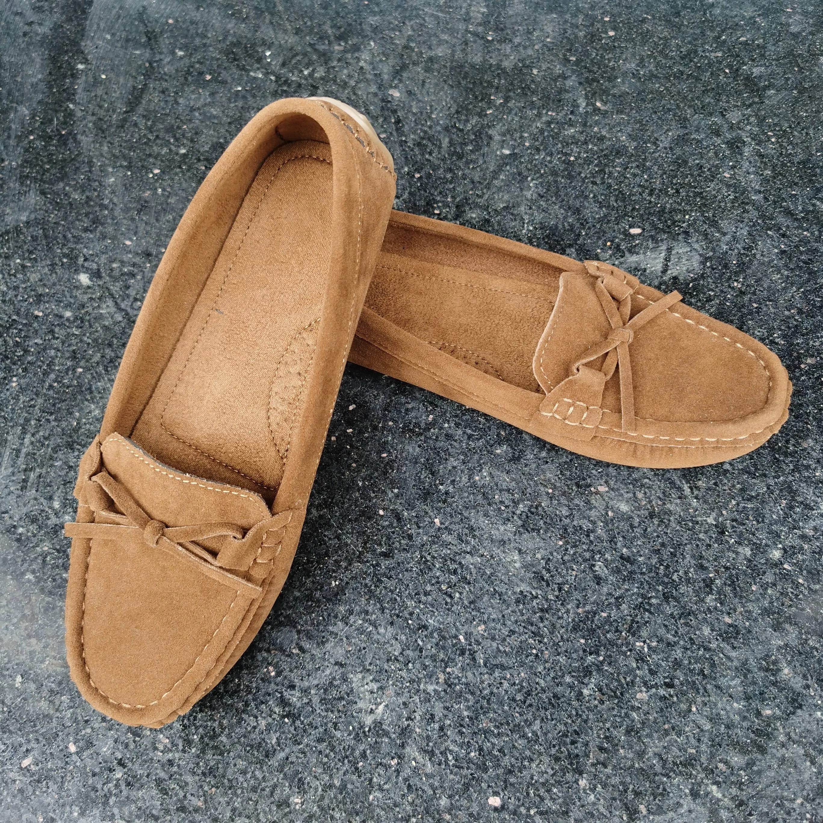 Retro loafers met een lusdetail, ronde tenen slip-on schoenen