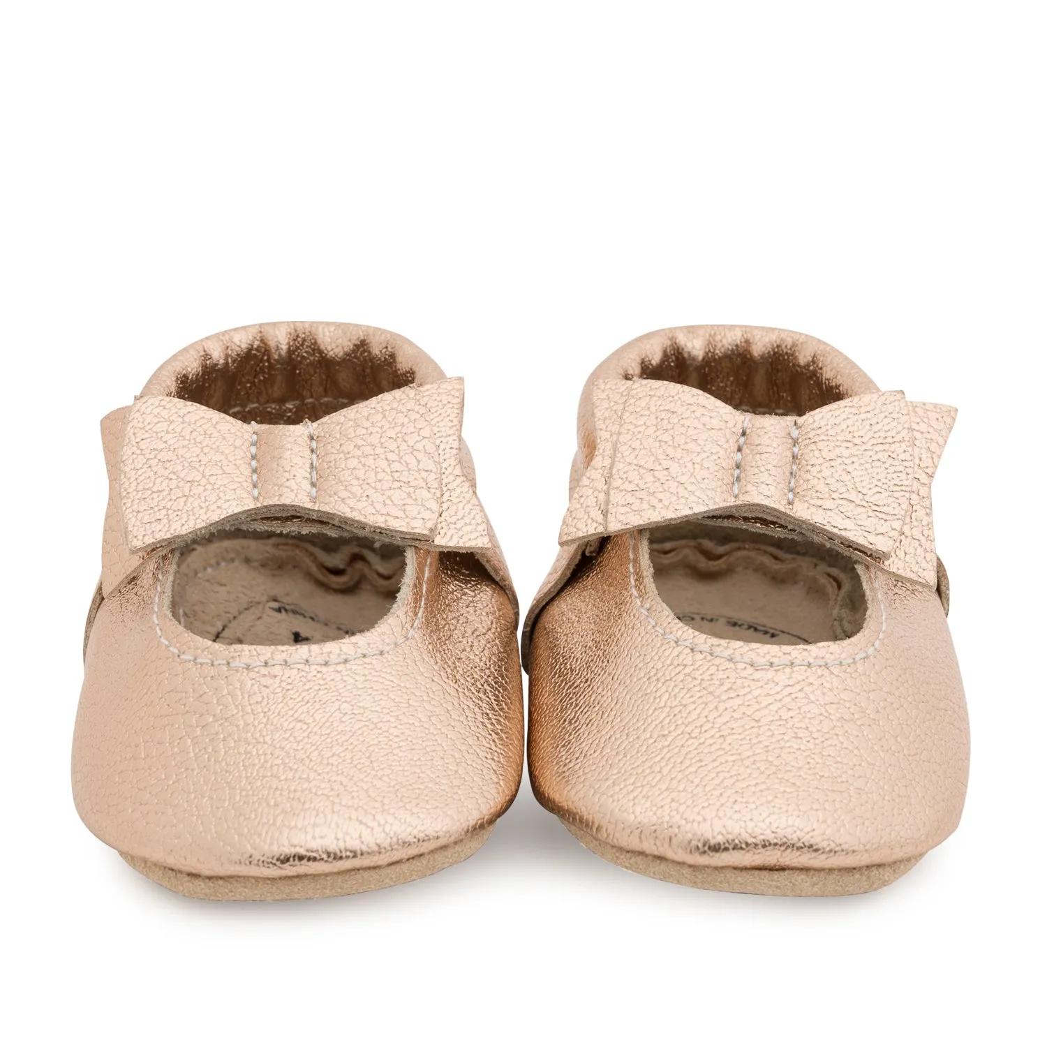 Rose Gold Bow Moccasins