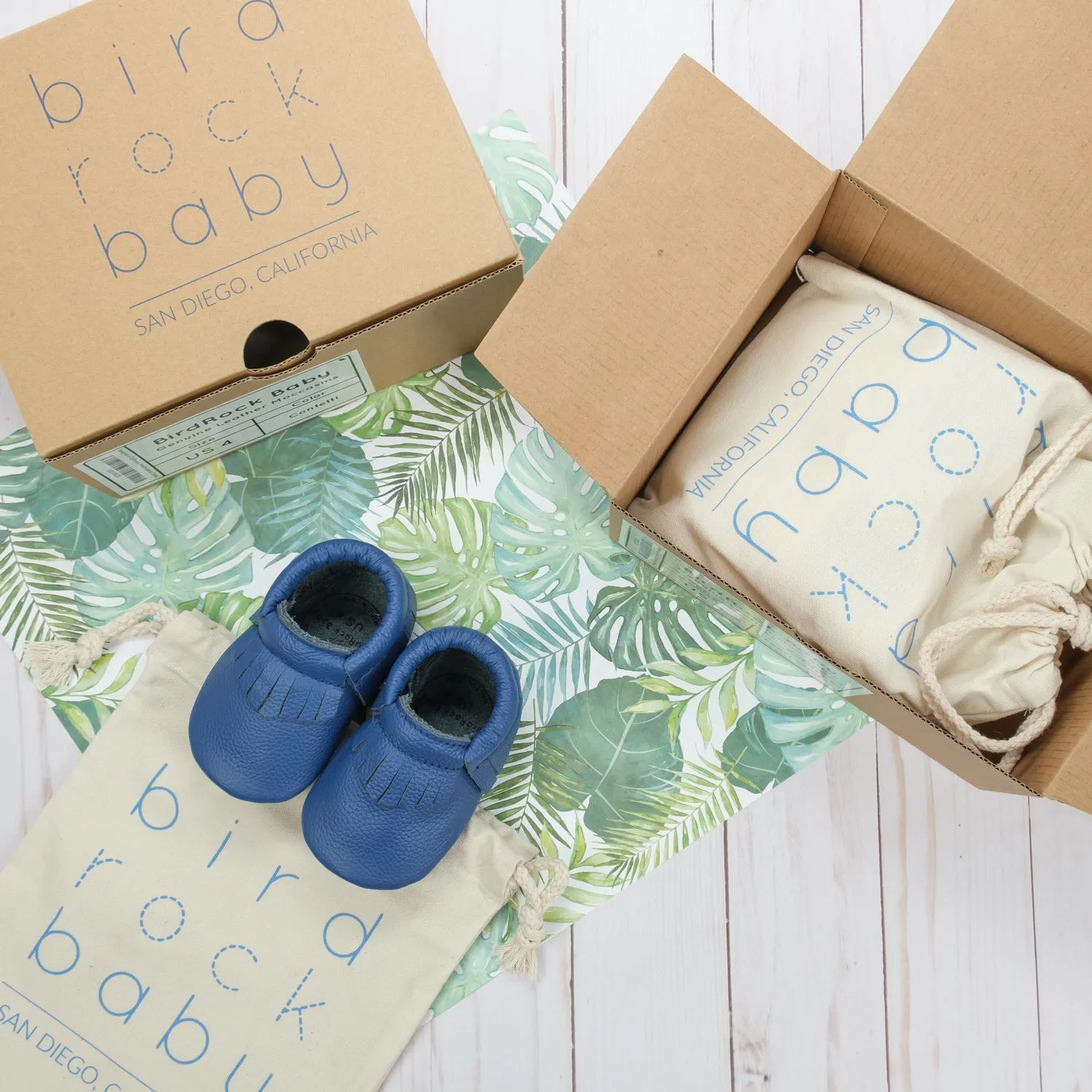 Royal Blue Baby Moccasins