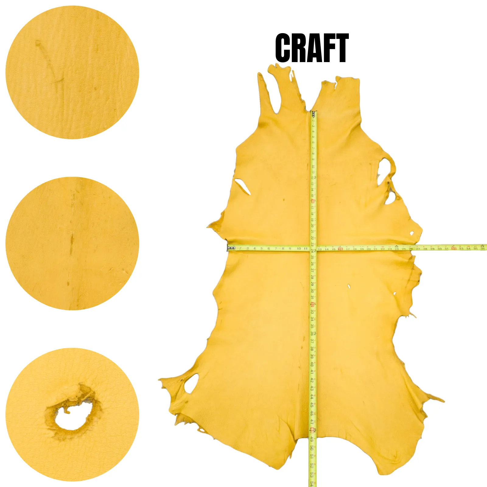 Saddle, 3-5 oz, 8-16 SF, Colorado Buckskin Deer Hides