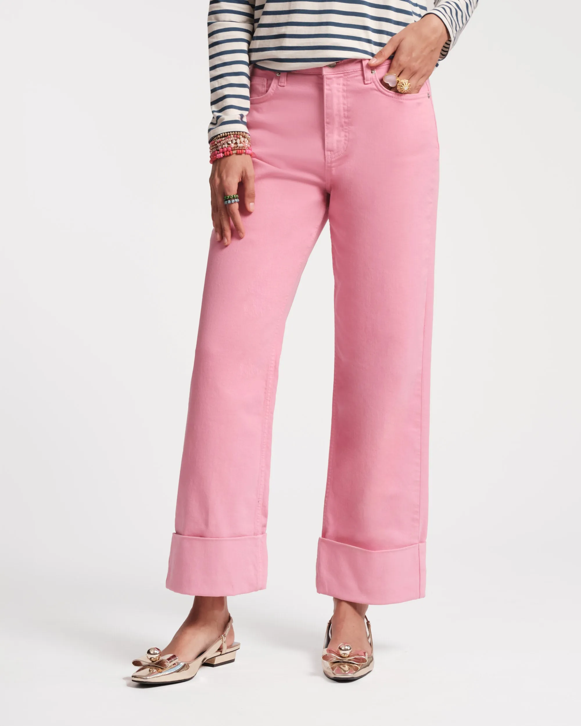 Smarty Cuffed Jeans Pink