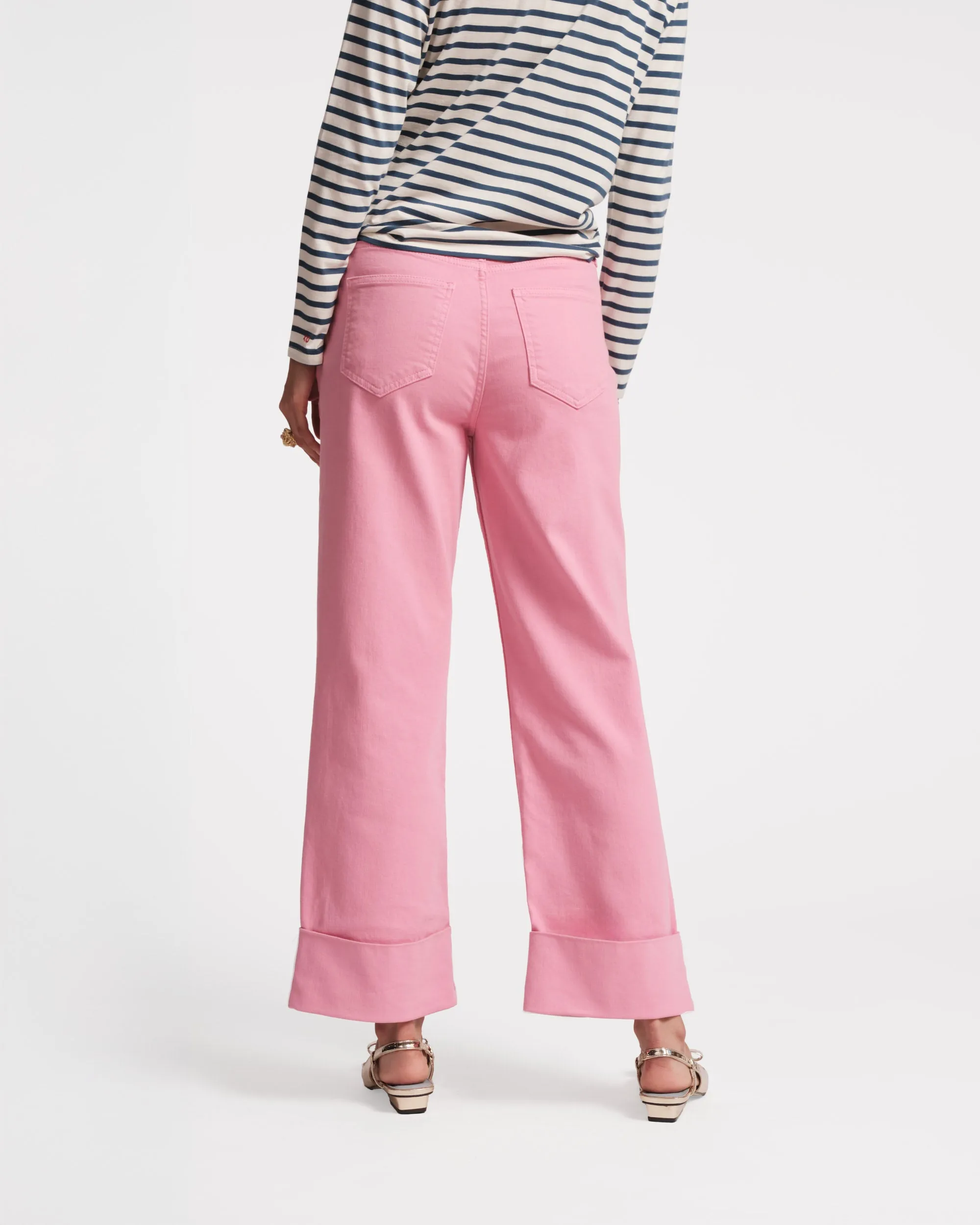 Smarty Cuffed Jeans Pink