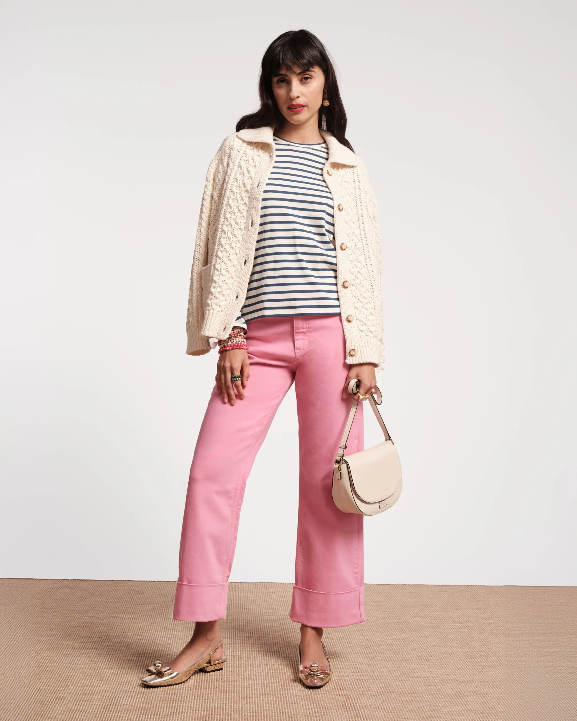 Smarty Cuffed Jeans Pink