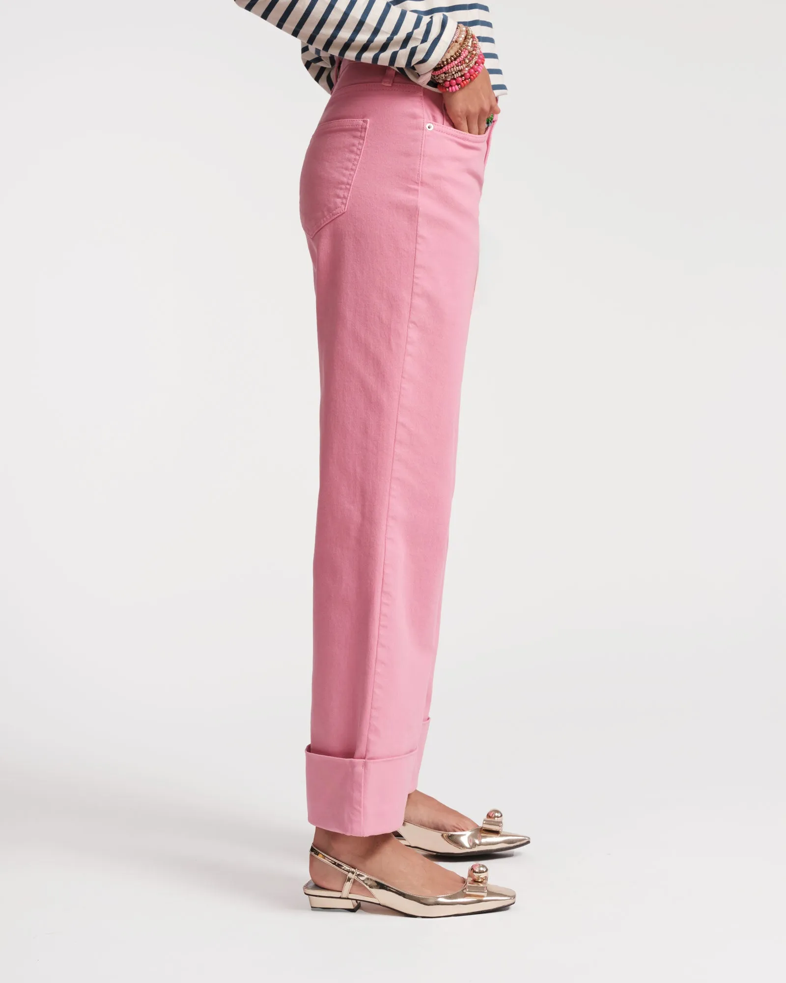 Smarty Cuffed Jeans Pink