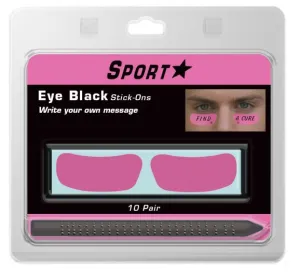 SportStar's Eye Black Stick-Ons (Pink)
