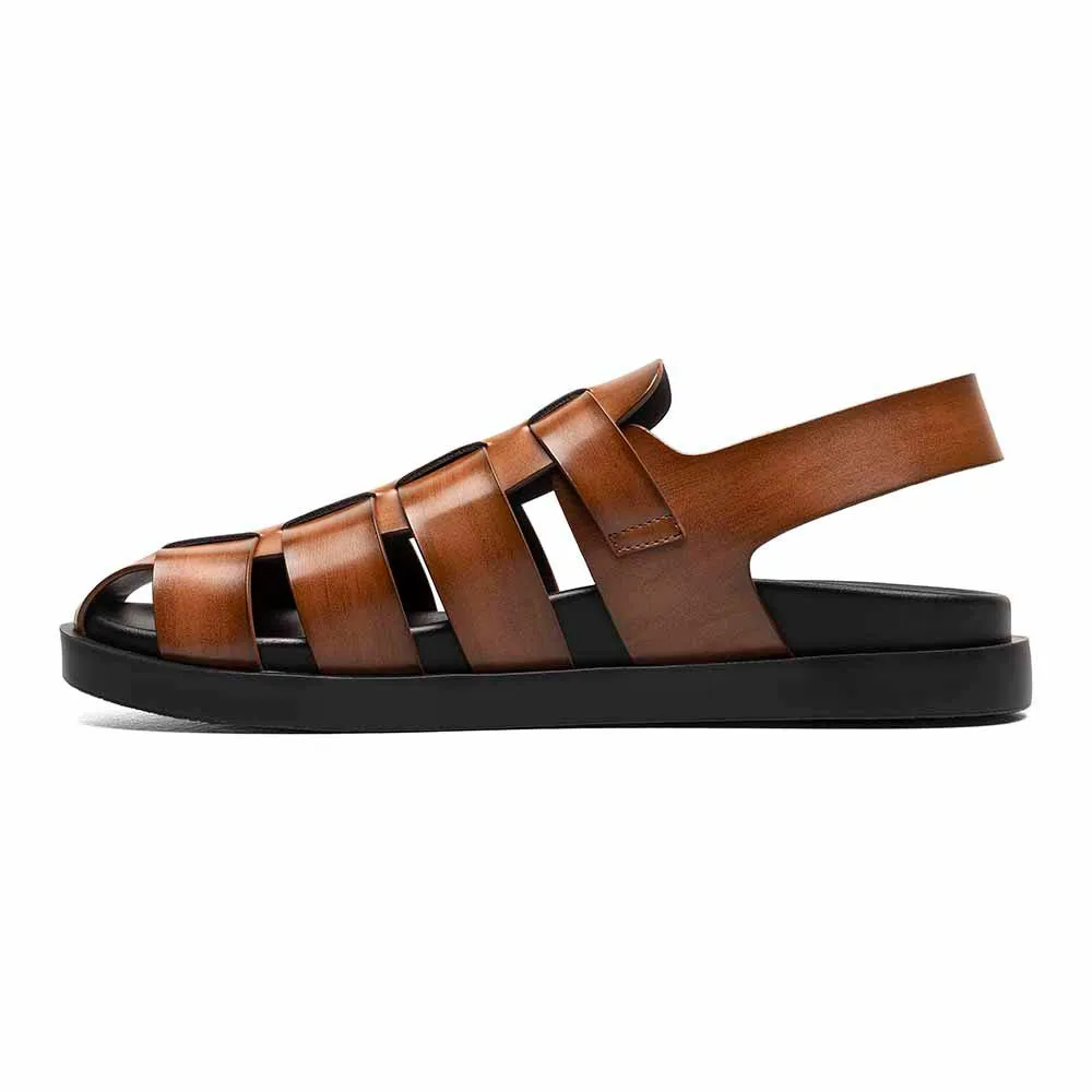 Stacy Adams Cognac MONTEGO Slingback Buckle Sandal