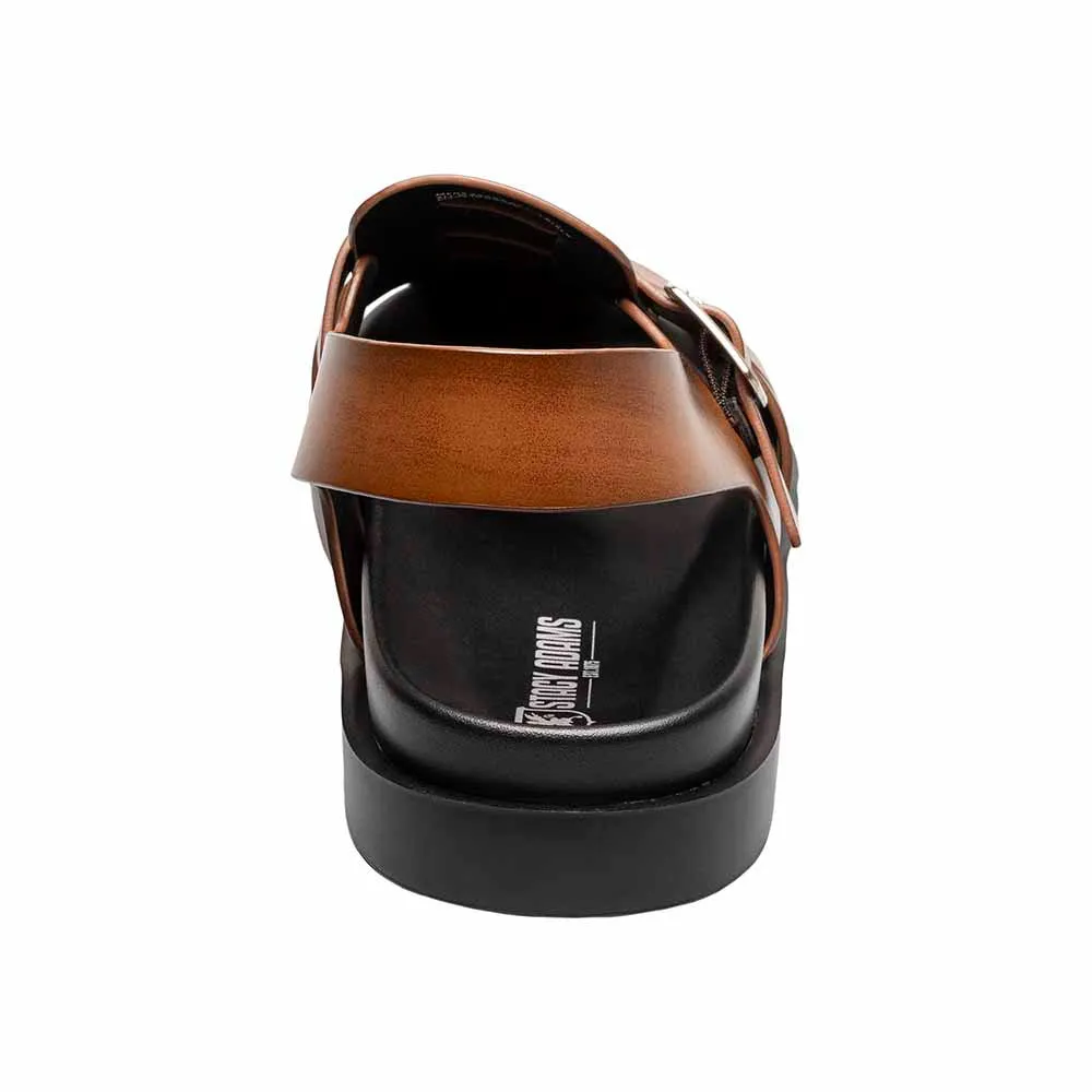 Stacy Adams Cognac MONTEGO Slingback Buckle Sandal