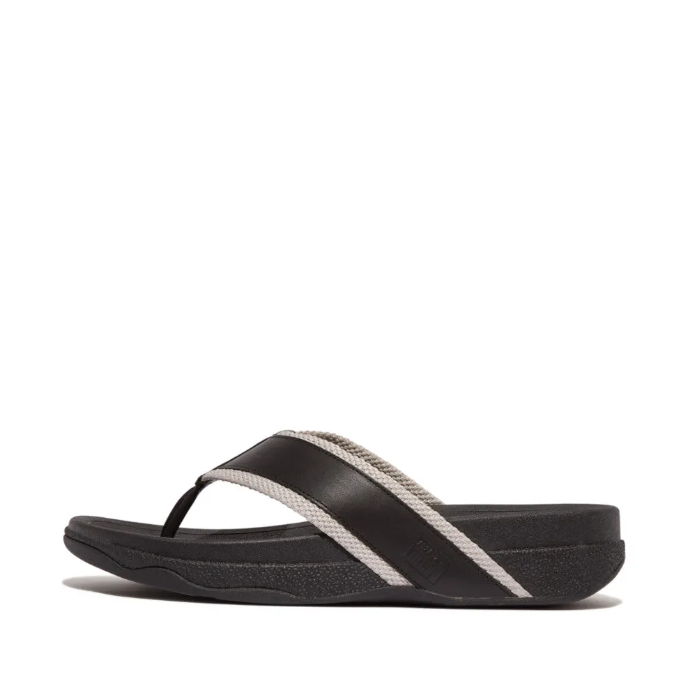 SURFER Men's Webbing/Leather Toe Post Sandals