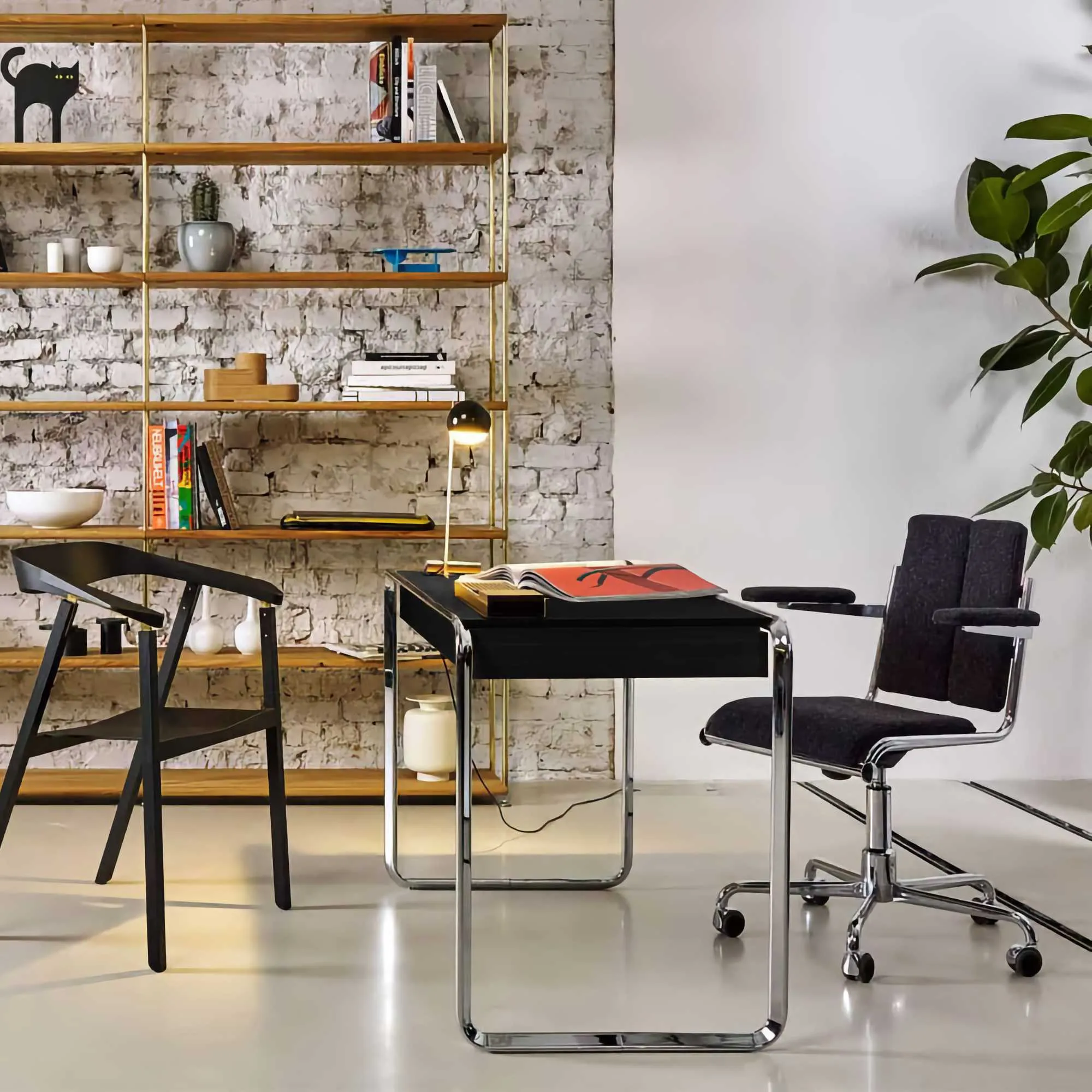 Tecta K3CR trolley, chromed/black lacquered