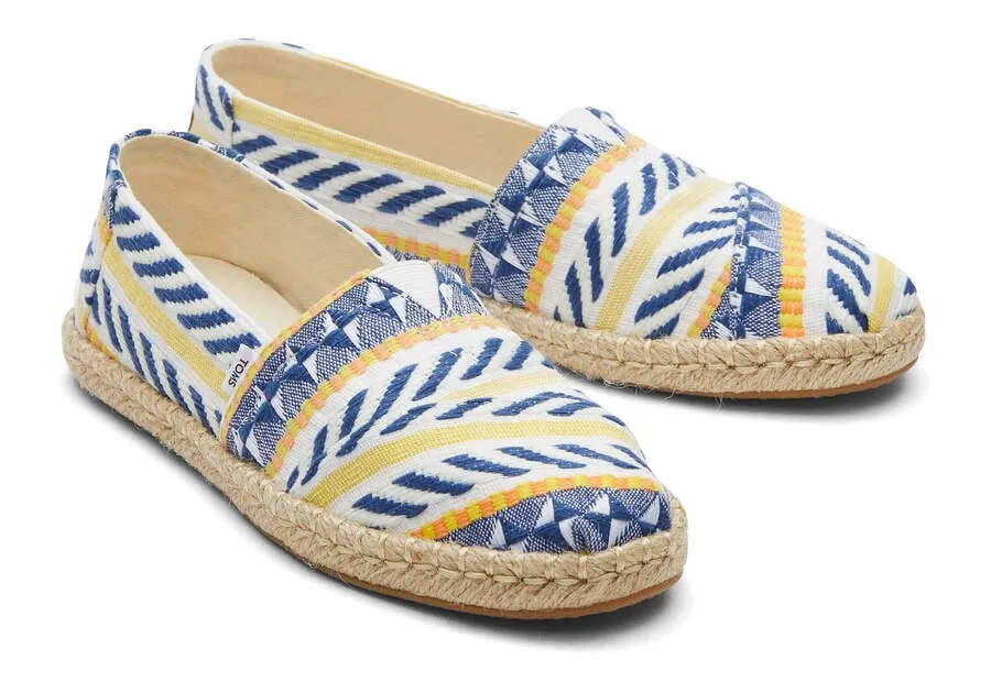 TOMS Womens Alpargata Global Jaquard Rope Espadrille - Natural
