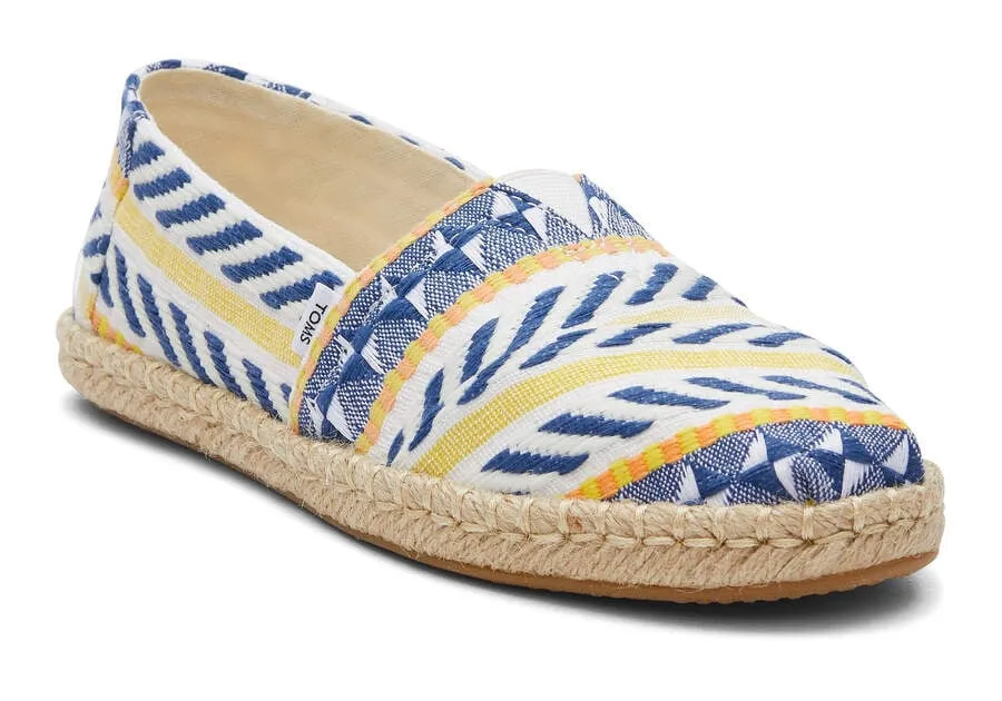 TOMS Womens Alpargata Global Jaquard Rope Espadrille - Natural