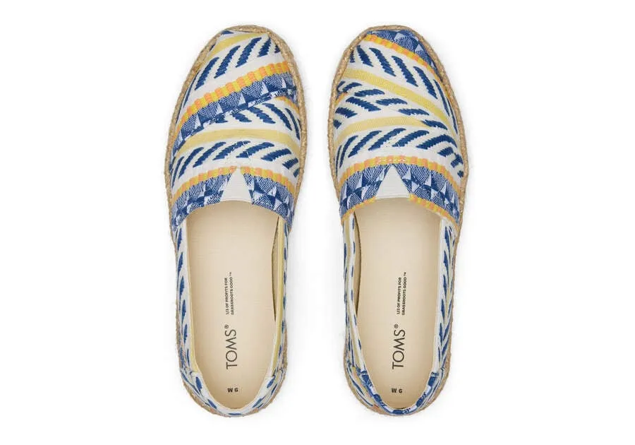 TOMS Womens Alpargata Global Jaquard Rope Espadrille - Natural
