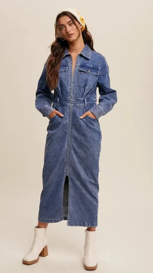 Utility Denim Maxi