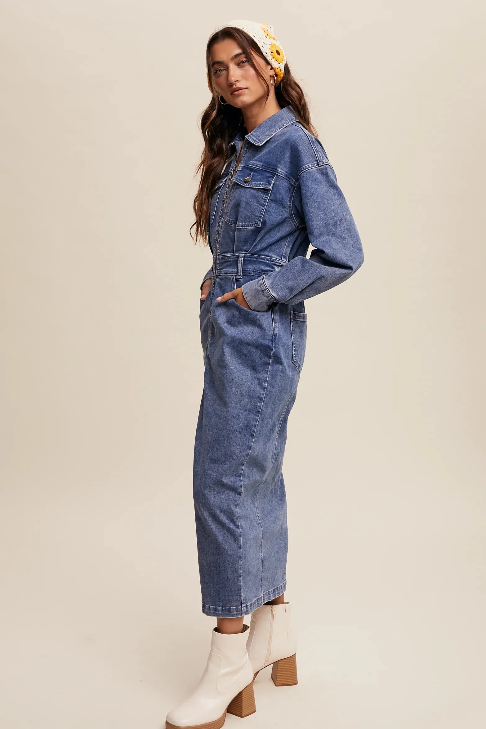 Utility Denim Maxi