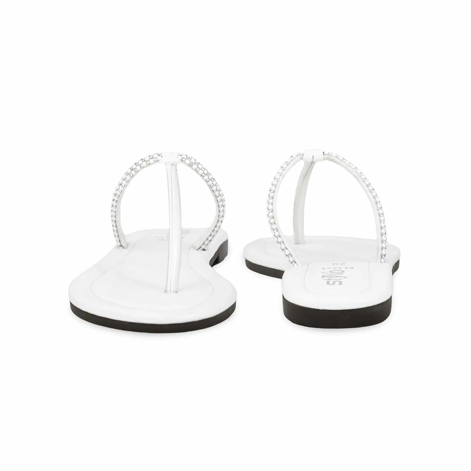 White Casual Chappal CL1891