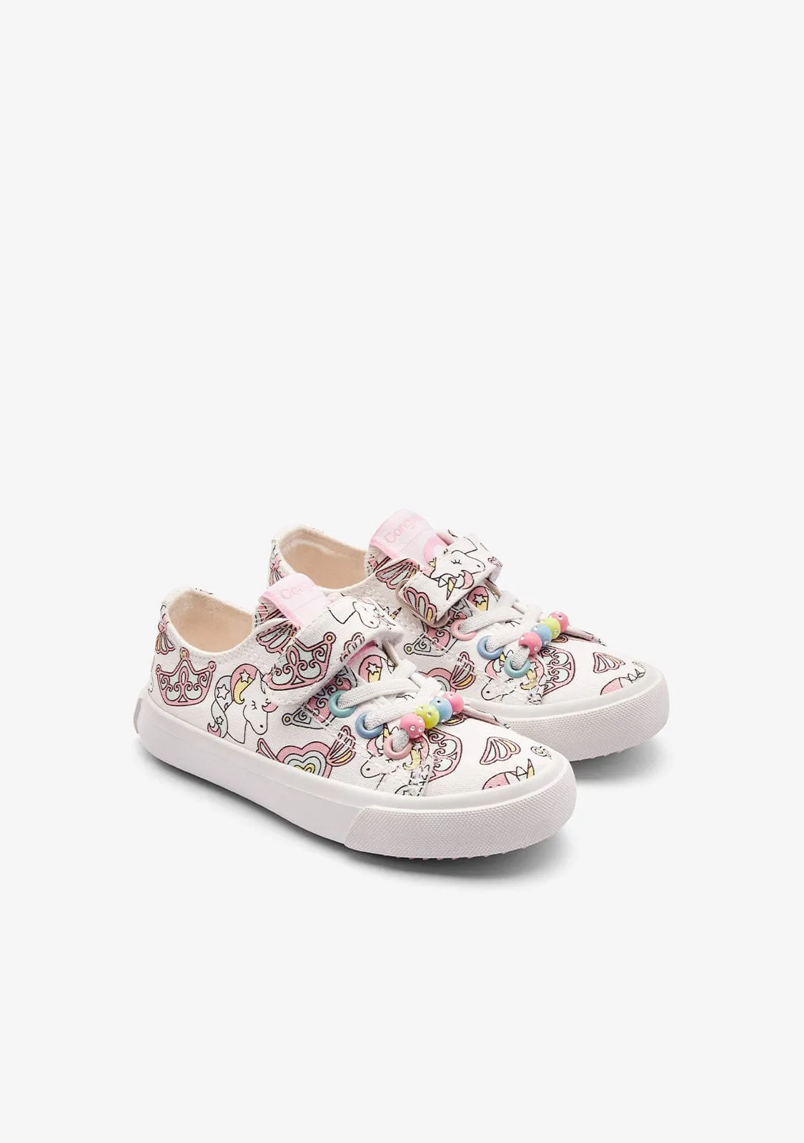White / Multi Unicorn Fantasy Sneakers