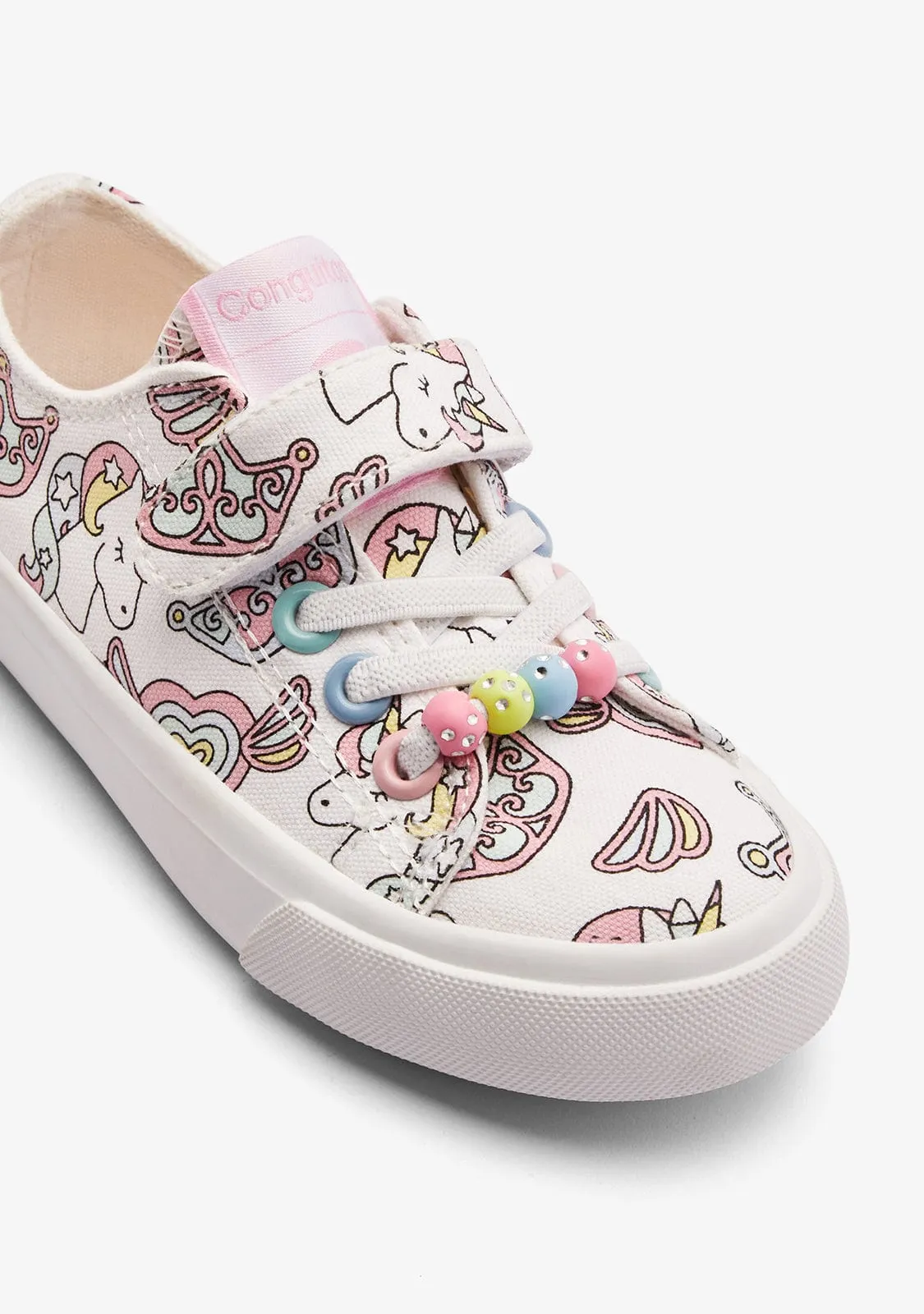 White / Multi Unicorn Fantasy Sneakers