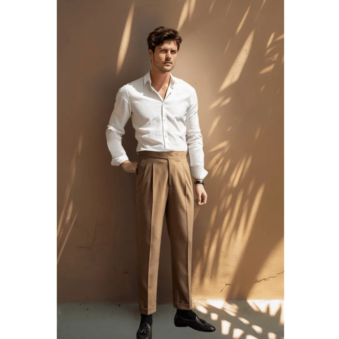 Women's Straight Leg Pleated Trousers