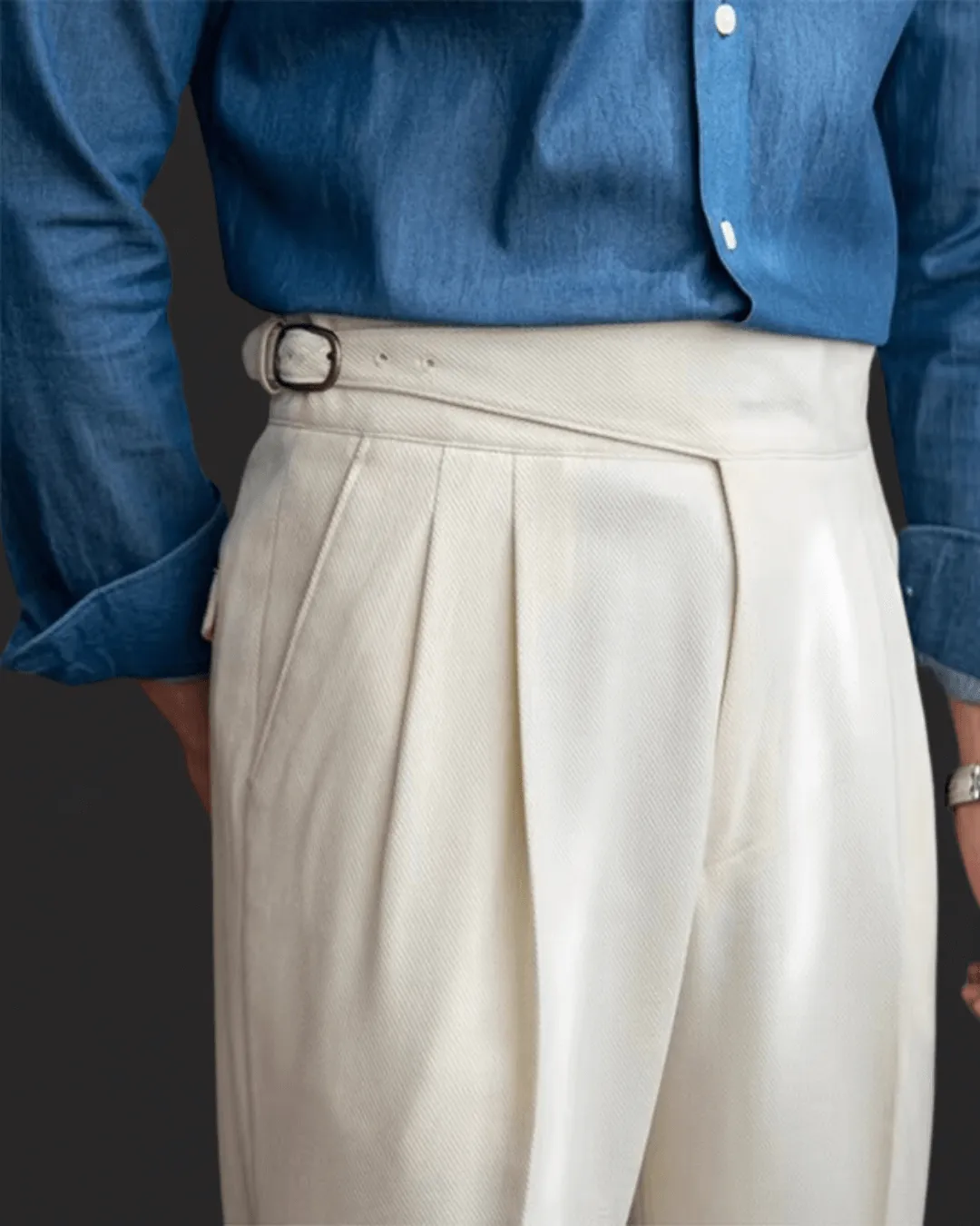 Women's Straight Leg Pleated Trousers