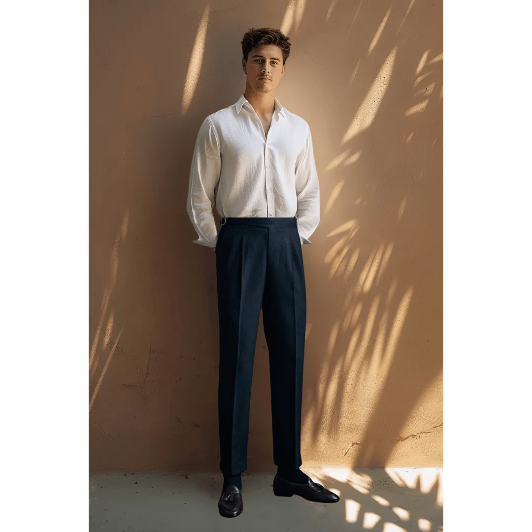 Women's Straight Leg Pleated Trousers