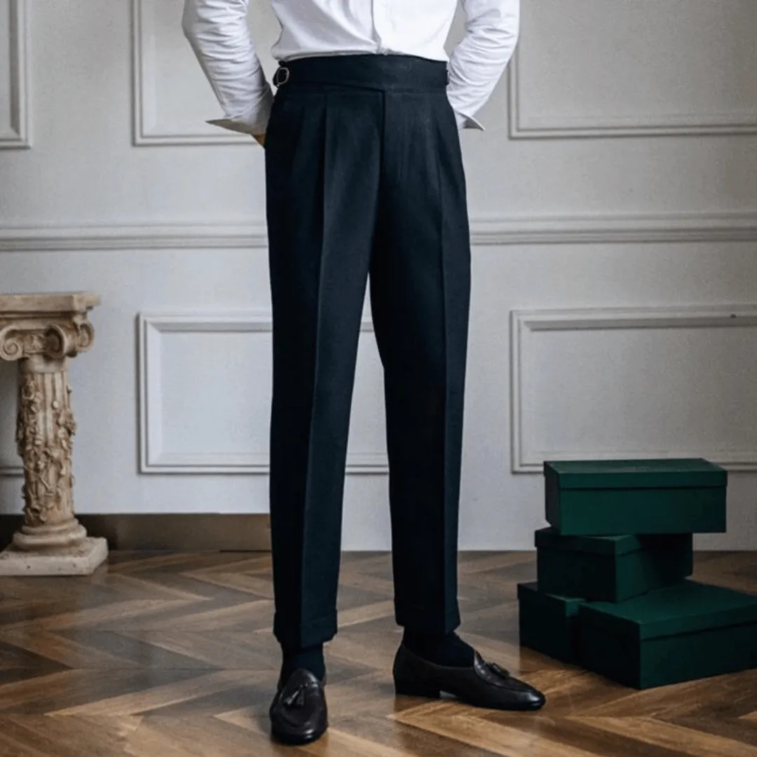 Women's Straight Leg Pleated Trousers