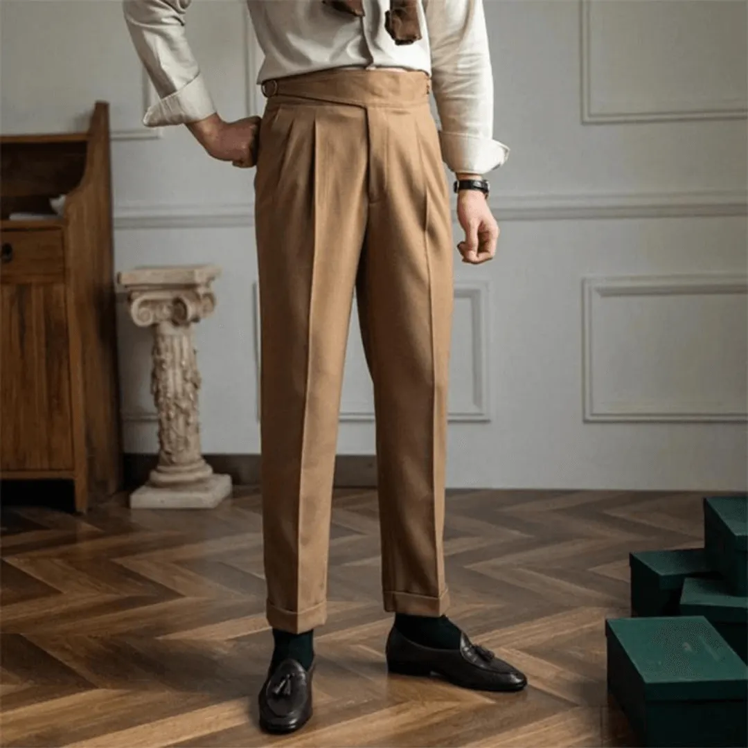 Women's Straight Leg Pleated Trousers