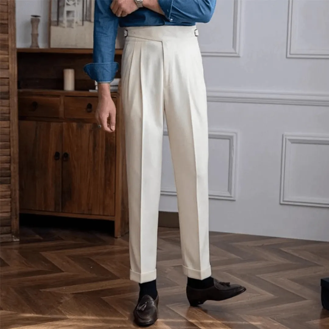 Women's Straight Leg Pleated Trousers
