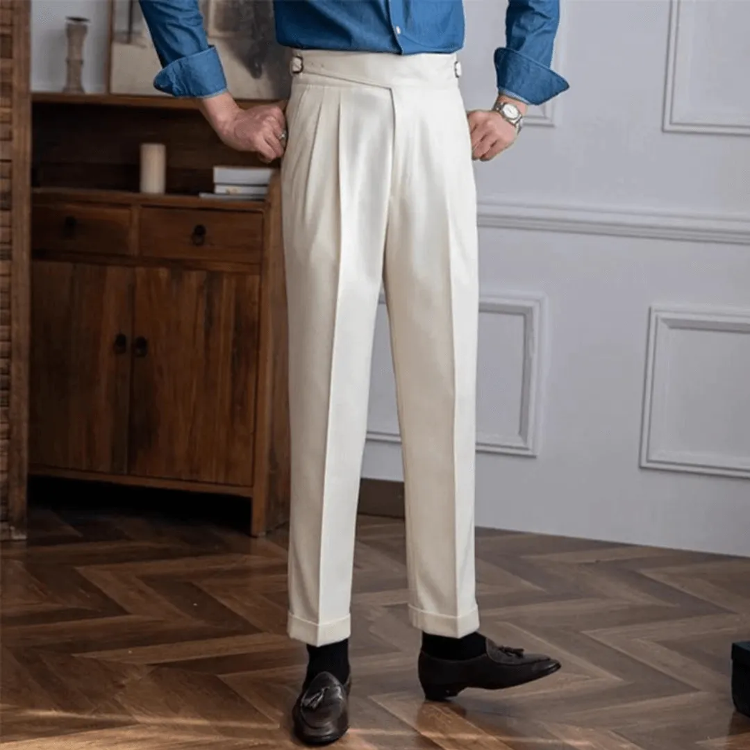 Women's Straight Leg Pleated Trousers
