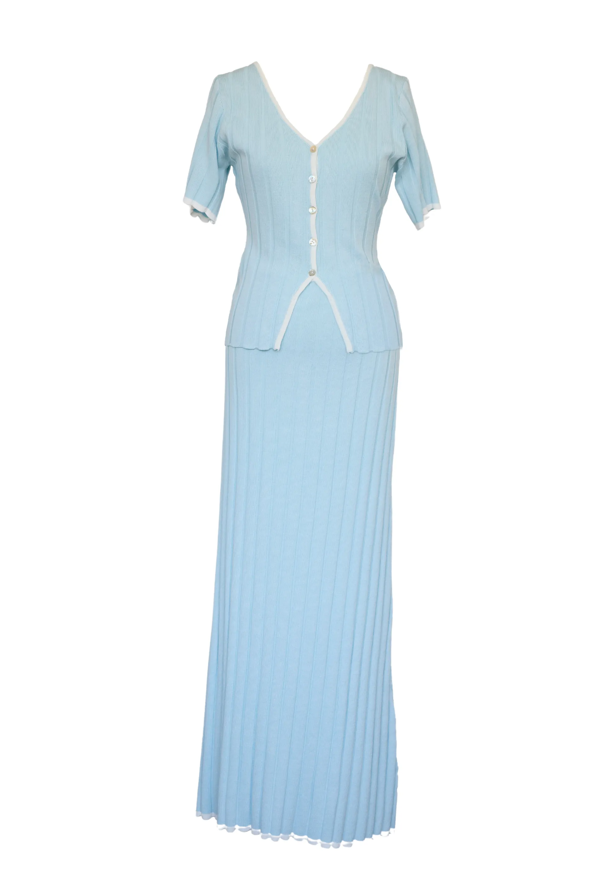 Yulia Knit Top - Sky Blue